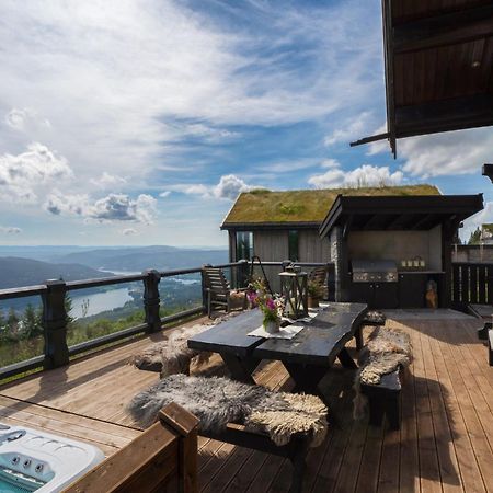 Norefjell - Storhytte Med Jacuzzi Og Fantastisk Beliggenhet Noresund Esterno foto
